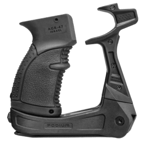 FAB Defense AK pistol grip with bipod, black.